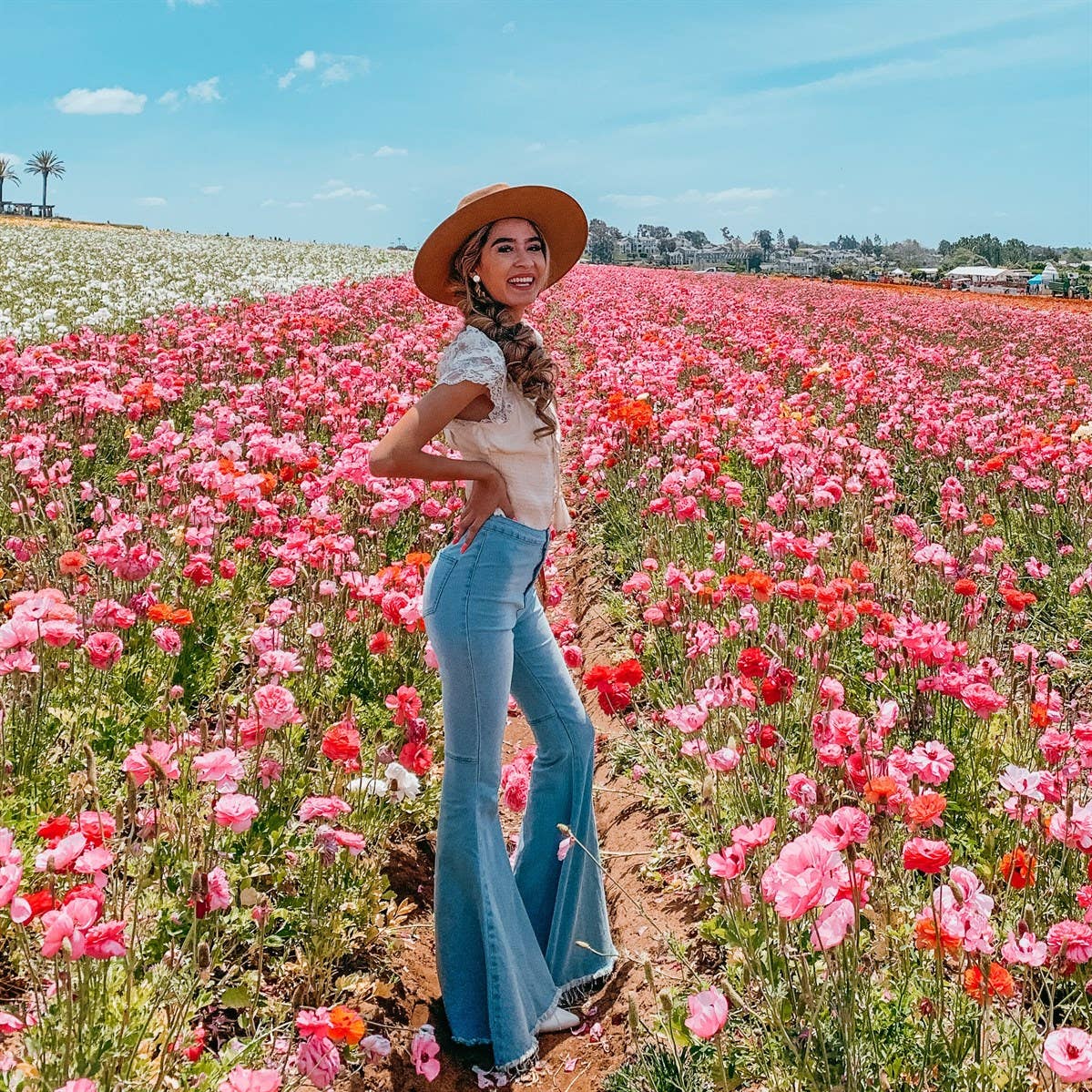 High Waist Denim Bell Bottoms