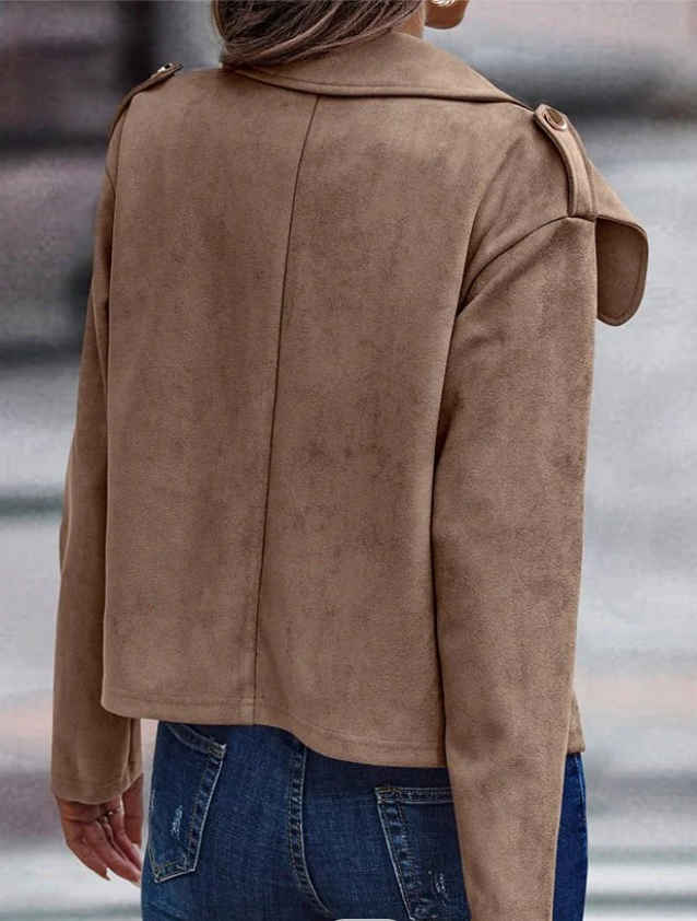 Elegant Buttoned Pocket Jacket