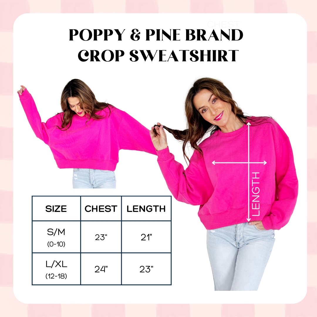 Margs Lime Puff Crop Sweatshirt