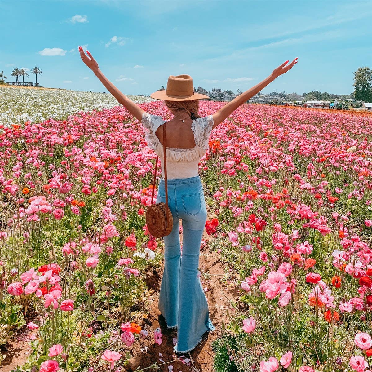 High Waist Denim Bell Bottoms