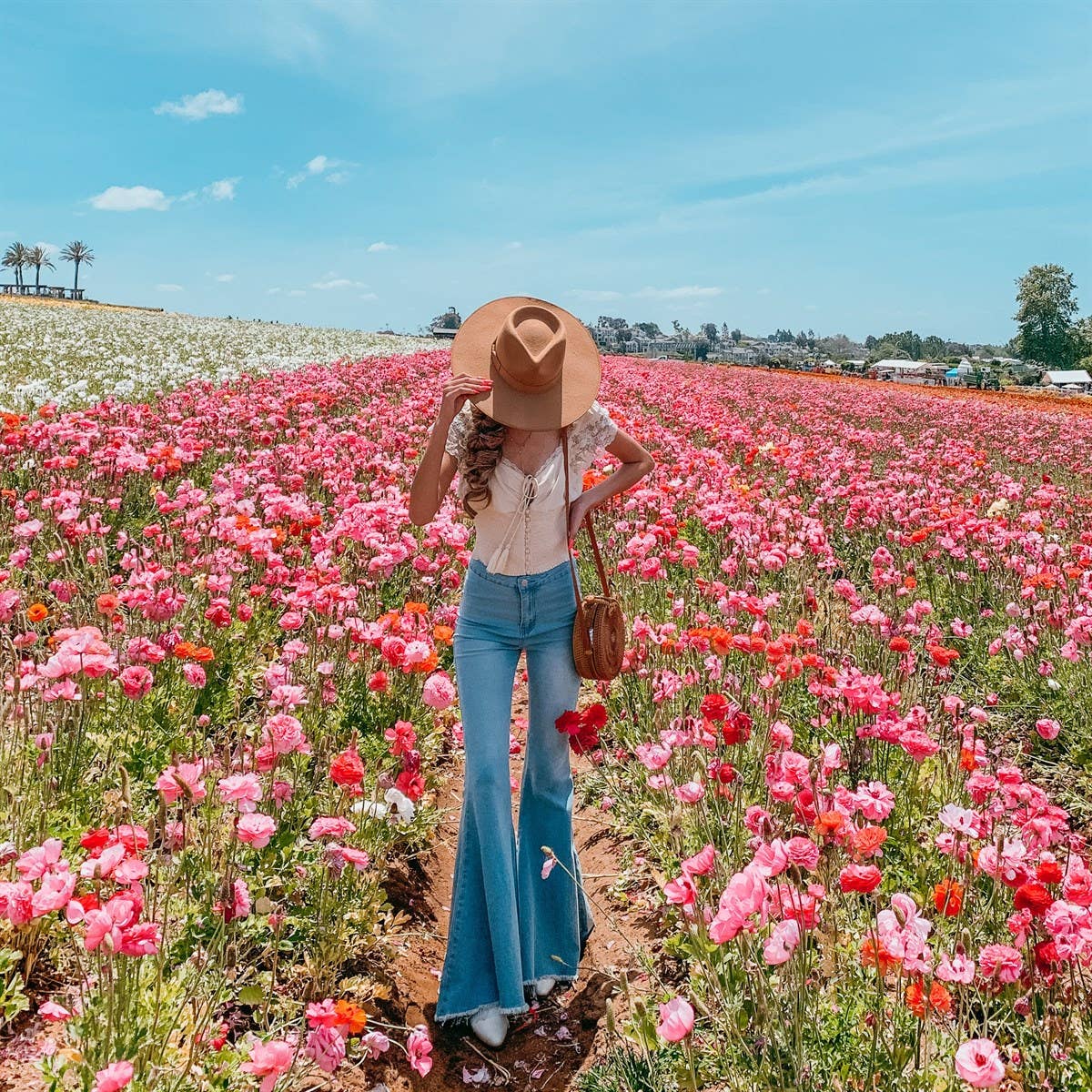 High Waist Denim Bell Bottoms