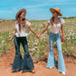 High Waist Denim Bell Bottoms