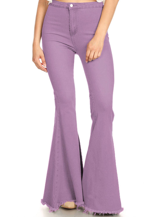 High Waist Denim Bell Bottoms