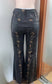 Snake Texture Tight Bell Bottoms