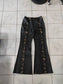 Snake Texture Tight Bell Bottoms