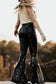 Snake Texture Tight Bell Bottoms