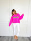 Margs Lime Puff Crop Sweatshirt
