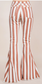 Rust Striped Bellbottom Jeans