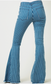 Blue Striped Denim Bell Bottoms