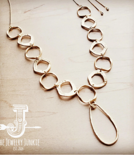 Multi Hoop Necklace with Adjustable Slide Closure