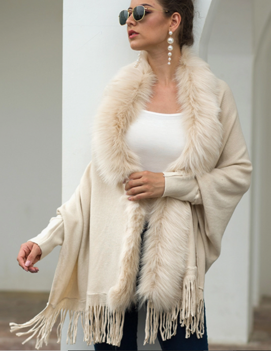 Warm-Hearted Feelings Faux Fur Shawl