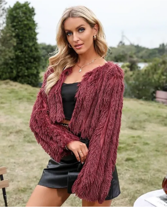 Women's Sexy Banquet Plush Cardigan